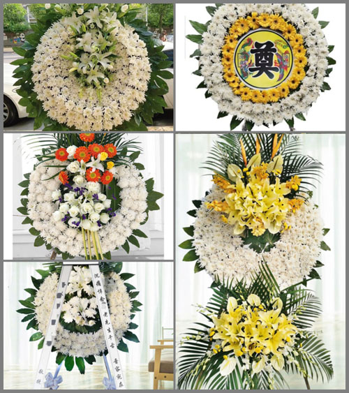 广东韶关市南雄市坪田镇花圈速递
